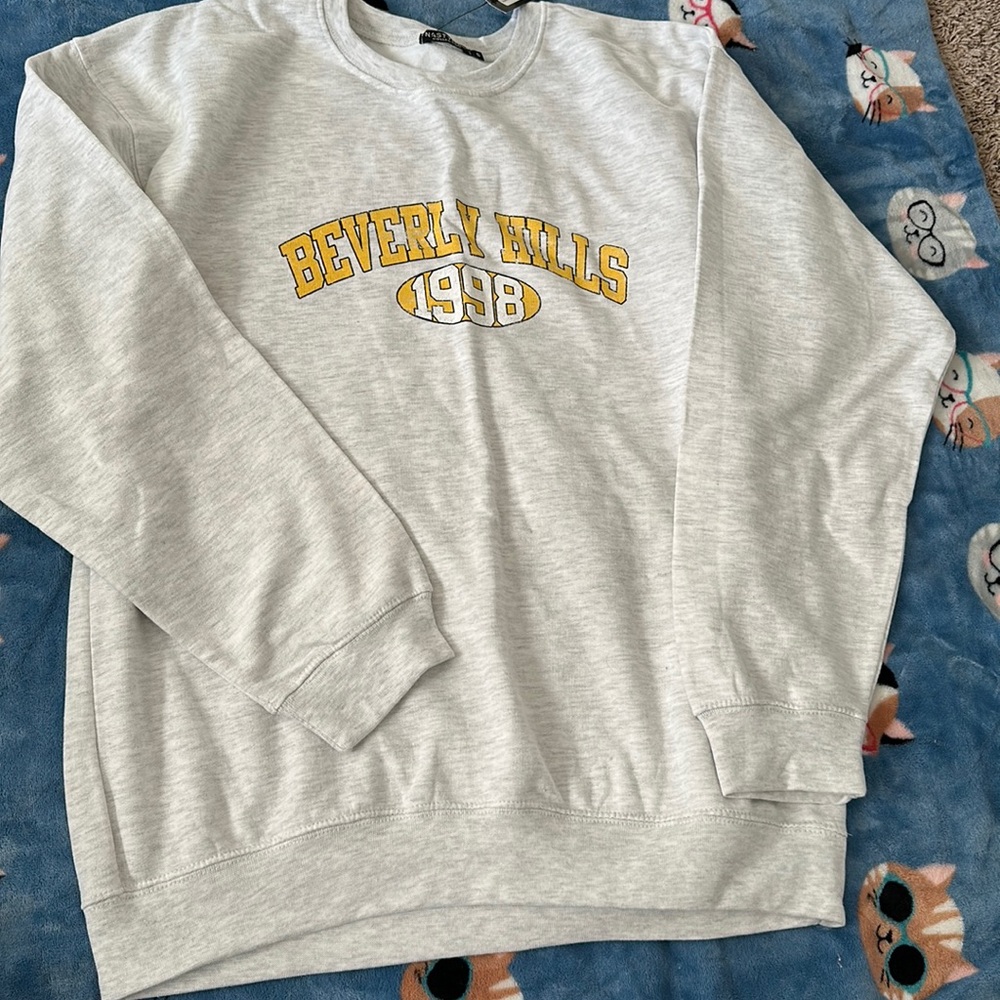 Oversized crew neck sweater